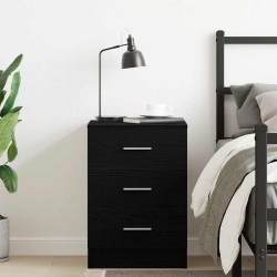 Table de chevet en chêne noir 38x35x55 cm bois d'ingénierie 581083581083