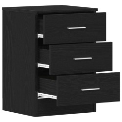 Table de chevet en chêne noir 38x35x55 cm bois d'ingénierie 581083581083
