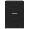 Table de chevet en chêne noir 38x35x55 cm bois d'ingénierie 581083581083