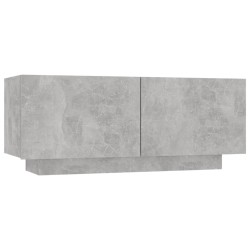 Table de chevet gris béton 100x35x40 cm bois d'ingénierie 581084581084