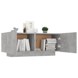 Table de chevet gris béton 100x35x40 cm bois d'ingénierie 581084581084