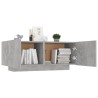 Table de chevet gris béton 100x35x40 cm bois d'ingénierie 581084581084
