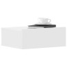 Table de chevet flottante Blanc 40x30x15 cm Bois d'ingénierie 581089581089