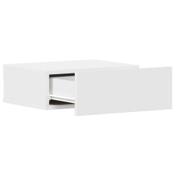 Table de chevet flottante Blanc 40x30x15 cm Bois d'ingénierie 581089581089