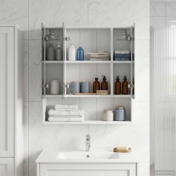 Armoire Miroir de Salle de Bain Blanc 60 x 14.5 x 70 cm 581096581096