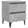 Table de chevet gris béton 40x35x50 cm bois d'ingénierie 581097581097