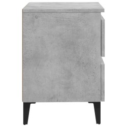 Table de chevet gris béton 40x35x50 cm bois d'ingénierie 581097581097