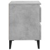 Table de chevet gris béton 40x35x50 cm bois d'ingénierie 581097581097