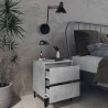 Table de chevet gris béton 40x35x50 cm bois d'ingénierie 581097581097