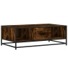 Table basse chêne fumé 100x57x35 cm bois d'ingénierie et métal 581098581098