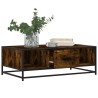 Table basse chêne fumé 100x57x35 cm bois d'ingénierie et métal 581098581098