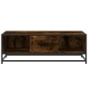 Table basse chêne fumé 100x57x35 cm bois d'ingénierie et métal 581098581098