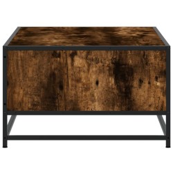 Table basse chêne fumé 100x57x35 cm bois d'ingénierie et métal 581098581098