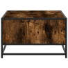 Table basse chêne fumé 100x57x35 cm bois d'ingénierie et métal 581098581098