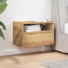 Table de chevet murale chêne artisanal 45x26x28,5 cm 581101581101