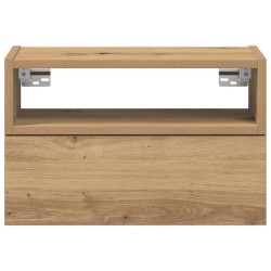 Table de chevet murale chêne artisanal 45x26x28,5 cm 581101581101