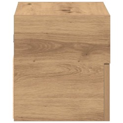 Table de chevet murale chêne artisanal 45x26x28,5 cm 581101581101