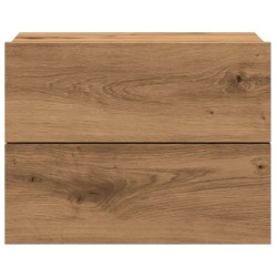 Table de chevet murale chêne artisanal 40x32x30 cm 581102581102