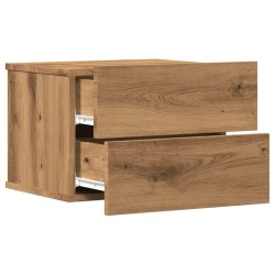 Table de chevet murale chêne artisanal 40x32x30 cm 581102581102