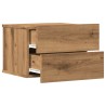 Table de chevet murale chêne artisanal 40x32x30 cm 581102581102