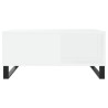 Table basse blanc 80x80x36,5 cm bois d'ingénierie 581103581103