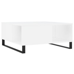 Table basse blanc 80x80x36,5 cm bois d'ingénierie 581103581103