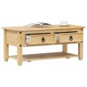 Table basse avec tiroirs Corona 100x48x45 cm bois de pin massif 581104581104