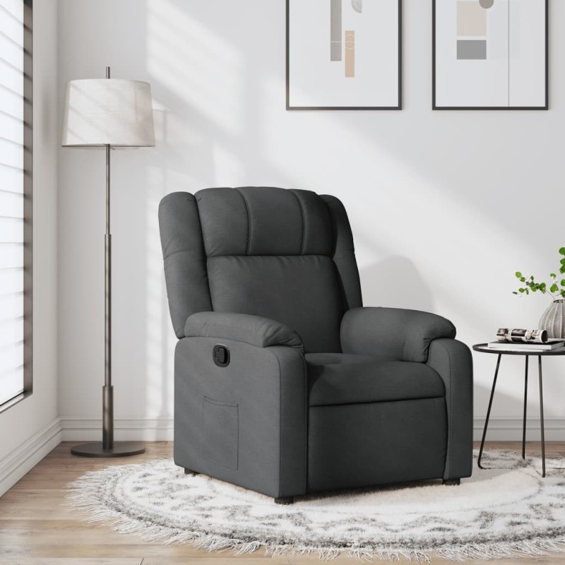 Fauteuil inclinable gris foncé tissu 581105581105