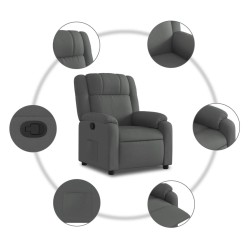 Fauteuil inclinable gris foncé tissu 581105581105