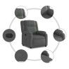 Fauteuil inclinable gris foncé tissu 581105581105