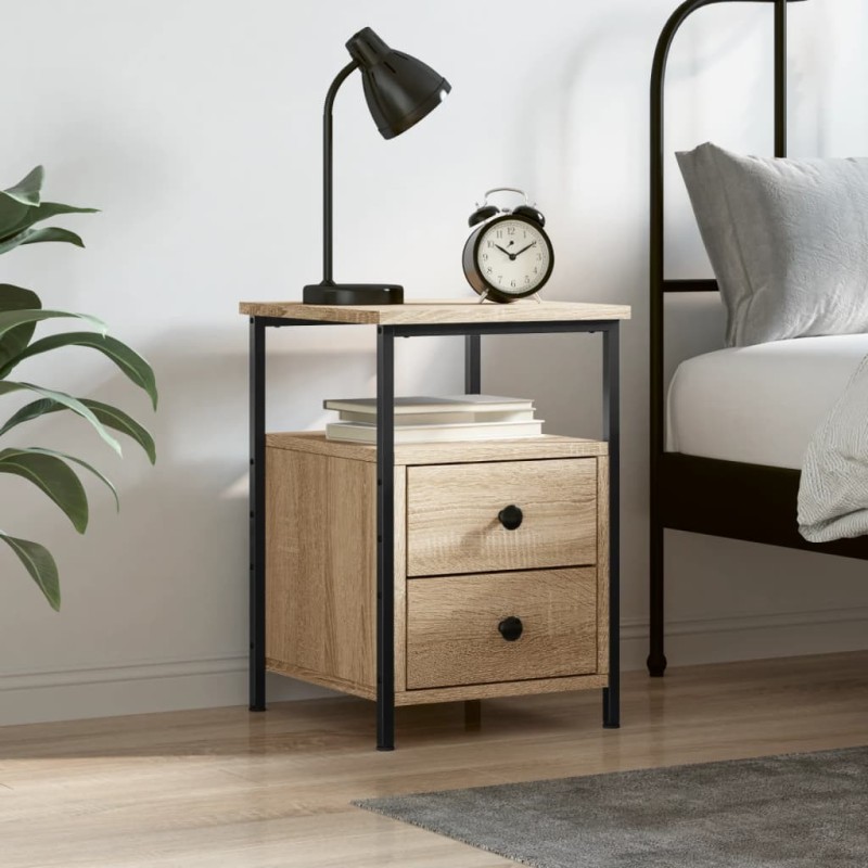 Table de chevet chêne sonoma 34x35,5x50 cm bois d'ingénierie 581108581108