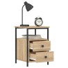 Table de chevet chêne sonoma 34x35,5x50 cm bois d'ingénierie 581108581108
