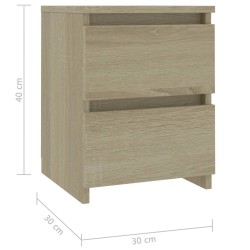Table de chevet Chêne sonoma 30x30x40 cm Bois d'ingénierie 581111581111