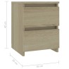 Table de chevet Chêne sonoma 30x30x40 cm Bois d'ingénierie 581111581111