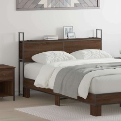 Headboard de Rangement avec Station de Charge Chêne marron 581112581112