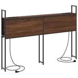 Headboard de Rangement avec Station de Charge Chêne marron 581112581112