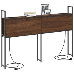 Headboard de Rangement avec Station de Charge Chêne marron 581112581112