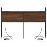 Headboard de Rangement avec Station de Charge Chêne marron 581112581112