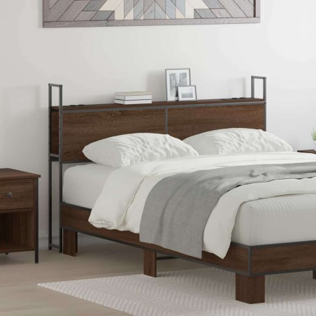 Headboard de Rangement avec Station de Charge Chêne marron 581113581113