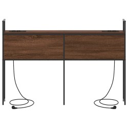 Headboard de Rangement avec Station de Charge Chêne marron 581113581113