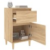 Table de chevet chêne sonoma 40x35x70 cm 581124581124