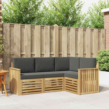 Ensembles de canapés 4 pcs Blanc et anthracite 581125581125