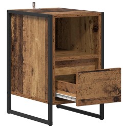 Table de chevet avec tiroir 2 pcs Bois Ancien 39,5 x 30 x 50 cm 581128581128