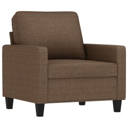Fauteuil avec repose-pied Marron 60 cm Tissu 581130581130