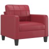Fauteuil avec repose-pied Rouge bordeaux 60 cm Similicuir 581132581132