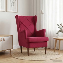 Fauteuil Bordeaux Velours 581136581136