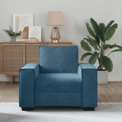 Fauteuil canapé bleu 100x78x84 cm velours 581137581137