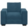 Fauteuil canapé bleu 100x78x84 cm velours 581137581137
