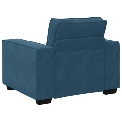 Fauteuil canapé bleu 100x78x84 cm velours 581137581137