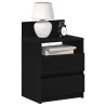 Tables de chevet (lot de 2) avec 2 tiroirs noires 40 x 33 x 60 cm 581138581138